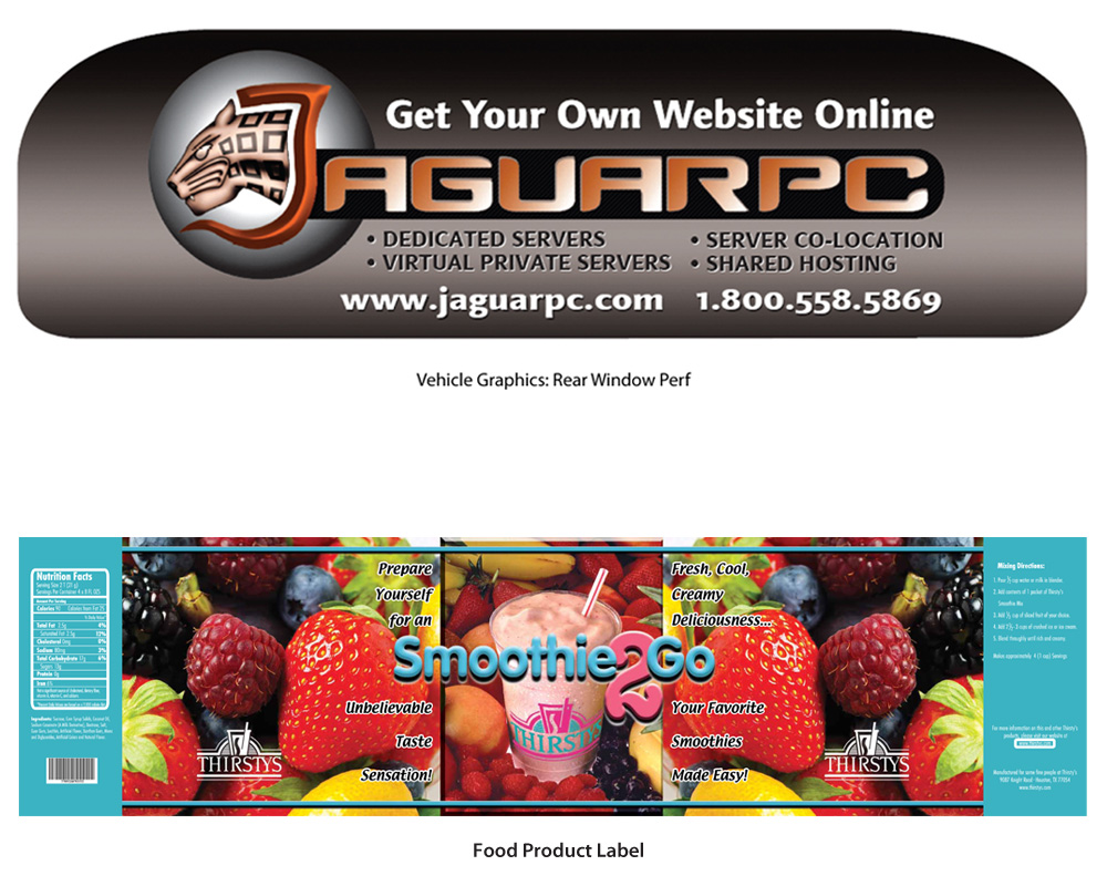 Jaguar Window Perf and Smooth Product Label